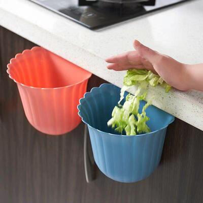 Wall-Mounted Kitchen Trash Bin for Home Use, Floral Design C