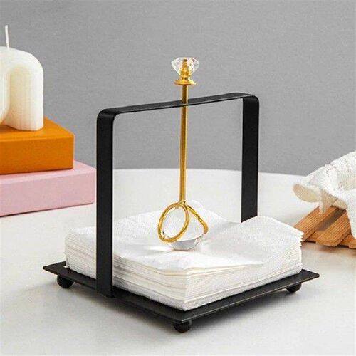 Wrought Iron Crystal Ball Tissue Holder Restaurant Tissue