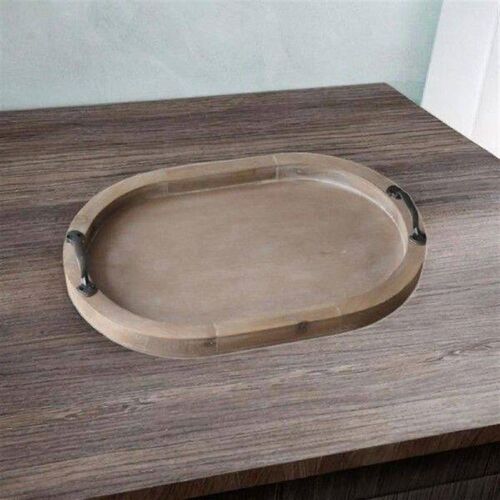 Fruits Tray with Handle Wood Plate for Dining Table