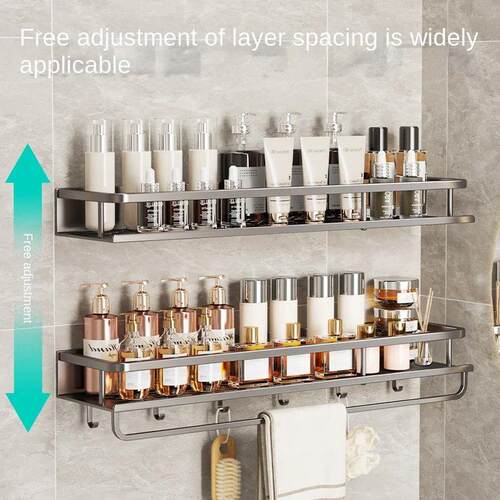 Light luxury kitchen multi-functional storage rack wall-moun