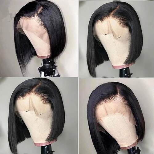 Bone Straight Bob Wig Lace Front Human Hair Wigs For Women S