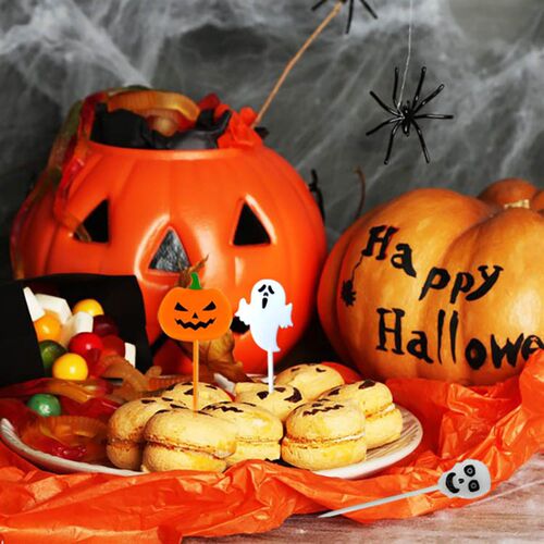 10pcs Halloween toothpick cake Fruit fork cupcake decoration