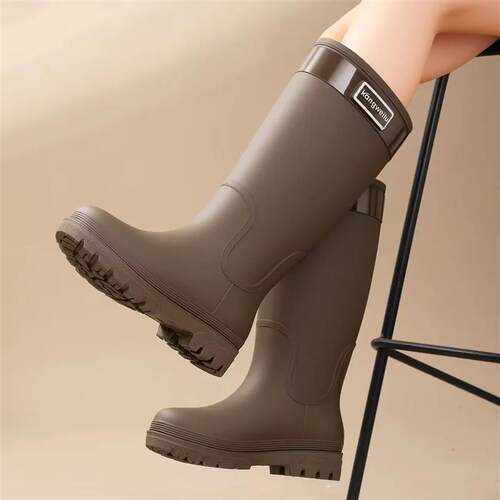 Womens High-cylinder Rain Boots: Stylish for Outdoor Wear,