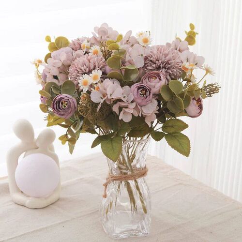 Rose Artificial Silk Flowers Scrapbook Sunflower Christmas W