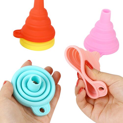 Foldable Funnel Silicone Collapsible Funnel Portable Funnels