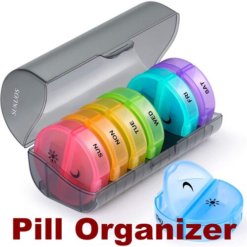 Pill Organizer Medicine Box 2 times a day