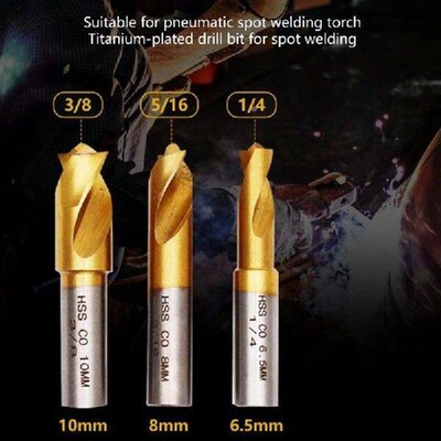 Drill Bit Set Tips Cutter Welding Remover Tools 1/4in