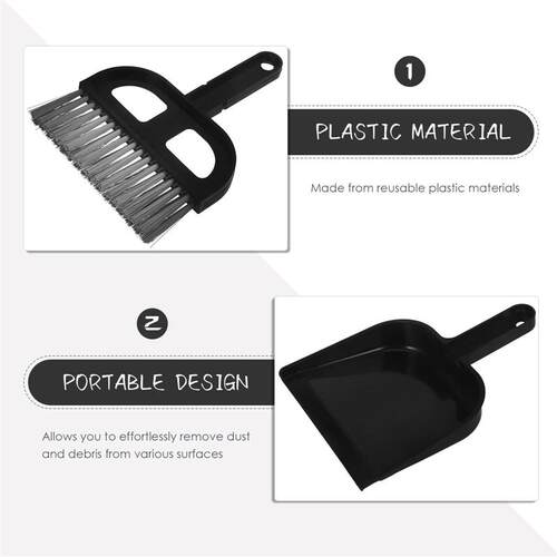 Mini Hand Broom Dustpan Set Small Dust Pans Brush Set Tiny C