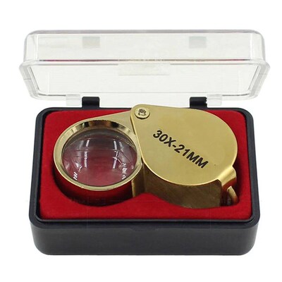 30 x 21mm Pocket Jewellers Glass Magnifying Magnifier Jewele