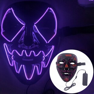 Halloween glow mask Pumpkin head Scream mask Cartoon serrate