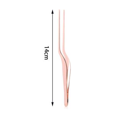 1Pc 14cm Stainless Steel Tweezer Plating Chef Food Tweezer B
