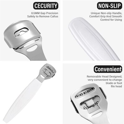 Stainless Steel Foot Callus Skin Remover Feet Shaver Corn Cu