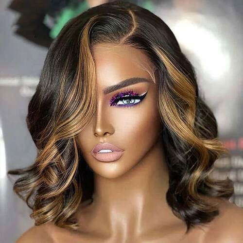 Blonde Natural Body Wig Part Lace Frontal Wigs For Black Wom