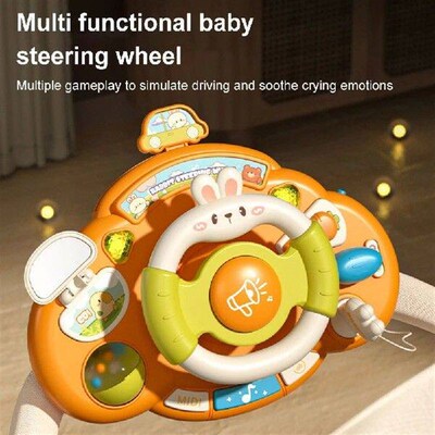 Child Copilot Steering Wheel Electric Simulate Driving Car