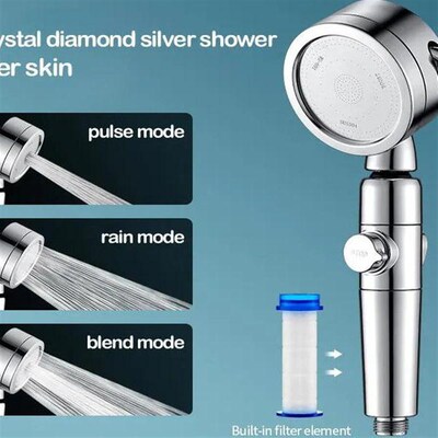 showerhead water purification filter power shower head 3mode