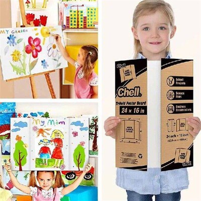 Small Trifold ter Board 24 X 16 Inches White Tri-fold