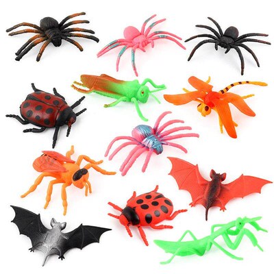 1Set Smulaton Plastc Spder Bat nsect Bugs for
