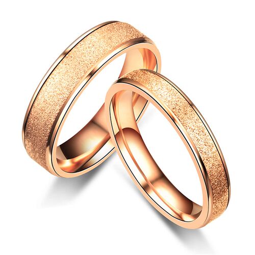 20Year Romantic Simple Matte Couple Rings New Arrivals in Ja