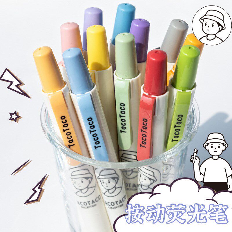 Color highlighter a set of 6color marker pens萤光记号笔图片