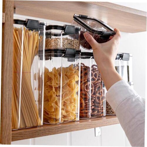 460~1800ml Stackable Storage Box Transparent Kitchen Contain