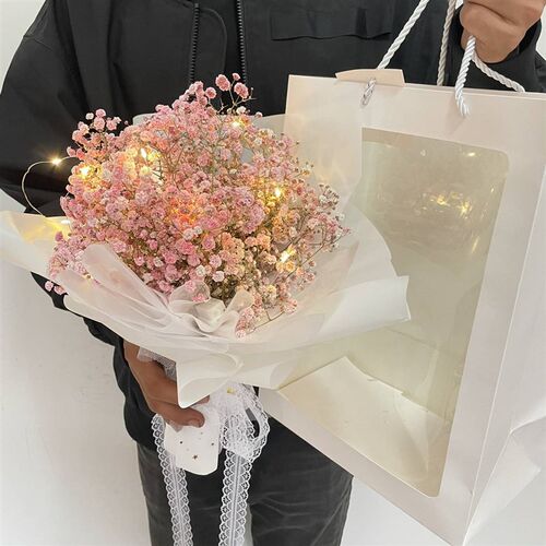 Full star gift box packaging dried flower bouquet to send gi