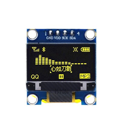 0.96 inch IIC Serial Yellow Blue OLED Display Module 128X64