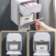 Wall Mounted Box Paper Shelf Tissue Holder Tray Toilet Tube