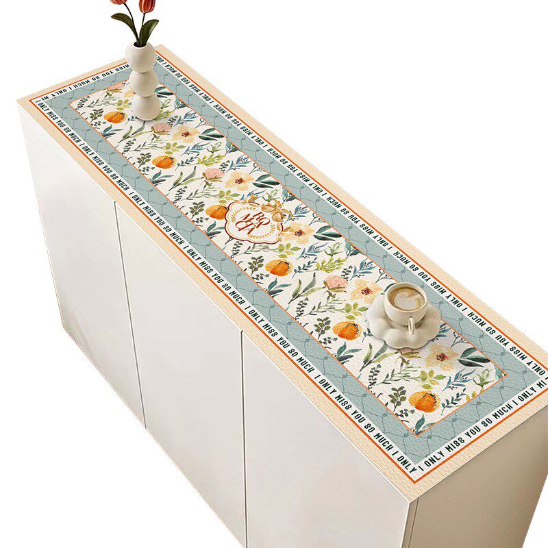 夏尔田园鞋柜放舱台面保护垫玄关家用氛围感布艺电视柜耐脏免洗