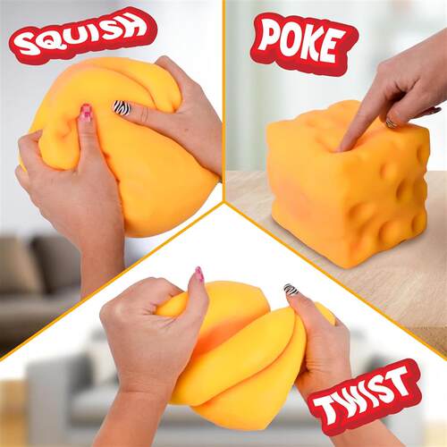 1pc Extra Large Squishy Squeeze Cheese Block Stress Ball toy