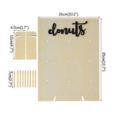 DIY Wooden Donut Wall Rustic Wedding Decoration Table Donut