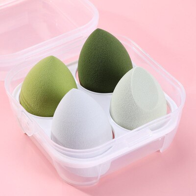 4pcs Makeup Sponge Powder Puff Dry and Wet Combined Beauty