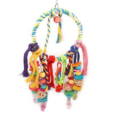 Parrot Perch Swing Rope Bird Cage Toy Parrot Toy Bird
