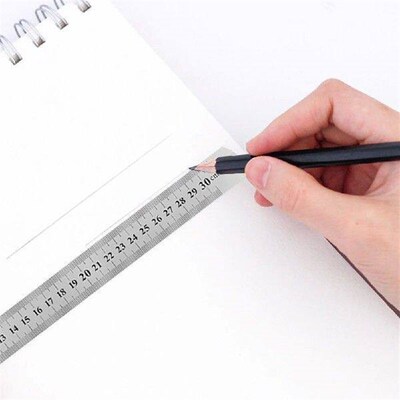 15-50cm Stainless Steel Metal Straight Ruler Metric Rule