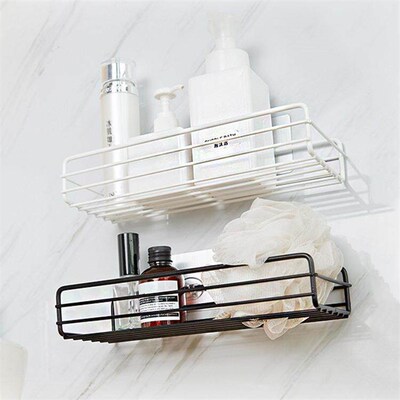 No-drill hanging storage rack for bathroom, iron art bathroo