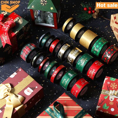Christmas decorations Ribbon Gift wrapper paper Wired Ribbon