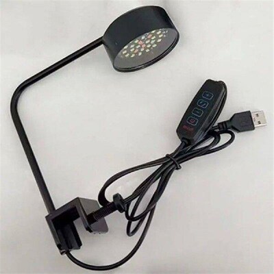 3 Color Modes Mini Clip-on Aquarium Lamp 90 Degree Bend