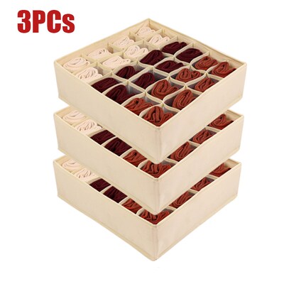 3PCs Underwear Organizers Storage Box Wardrobe Storage Organ