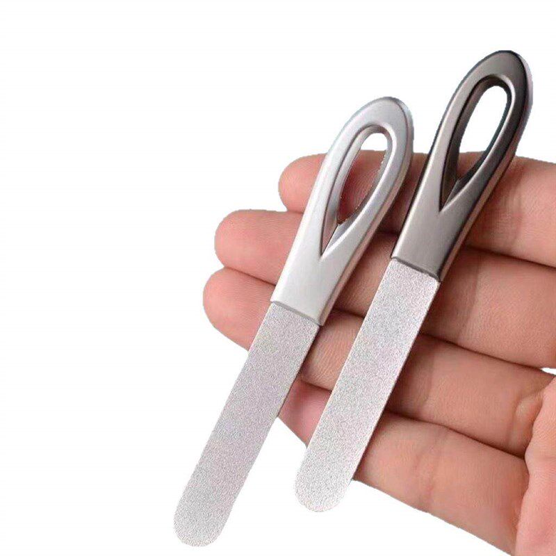 Double-sided stainless steel nail file, nail buffer strip, n图片