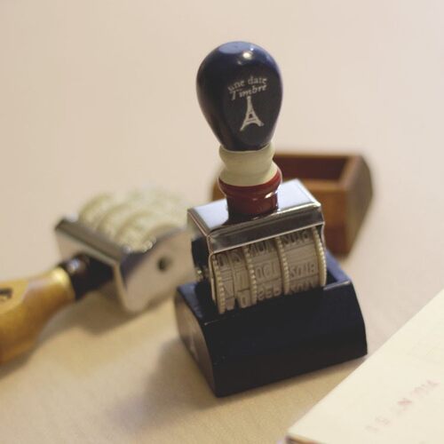Retro Date Roller Stamp DIY Seal Clear Stamps Craft Stempels