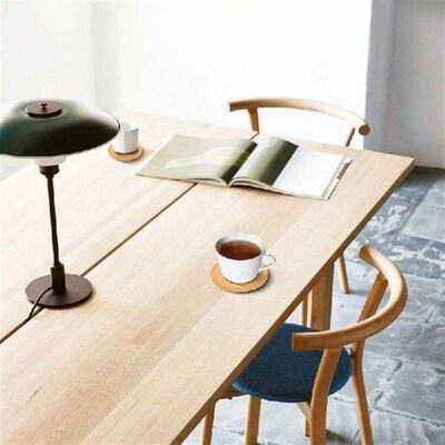 Natural Cork Coasters With Round 16Pc Set With Metal Holder