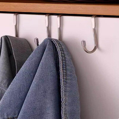 Stainless Steel S-Hook Cabinet Door Back Dorm Bedside Headbo