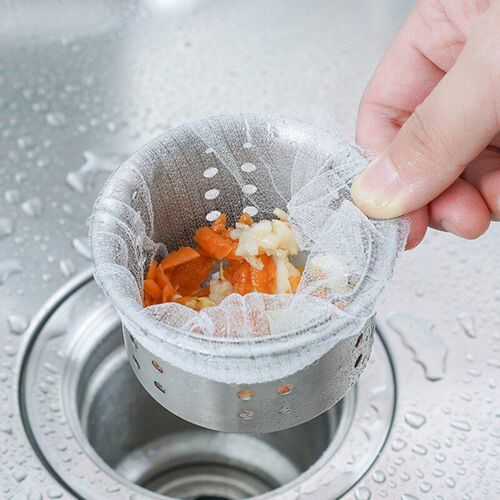 100pcs Disposable Kitchen Sink Filters Sewer drain anti-bloc