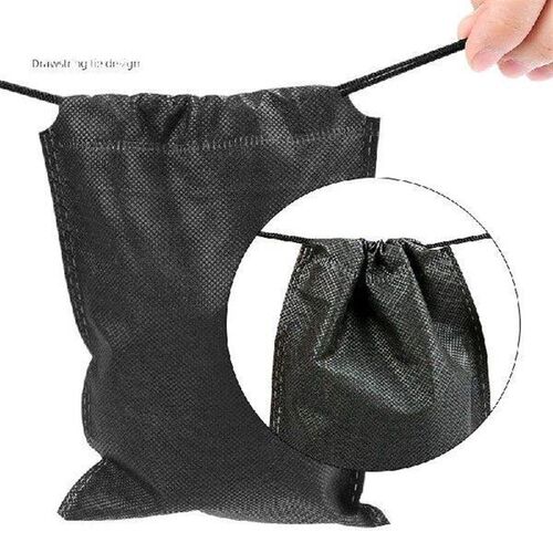 1PCS Black Drawstring Storage Bag Shoe Dust Covers