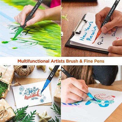 12/24/36/48 Colors Double Headed Art Drawing Notebook Pen Pa