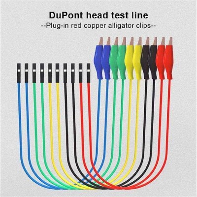 10pcs Test Leads Alligator Clips Jumper Wires for Electric