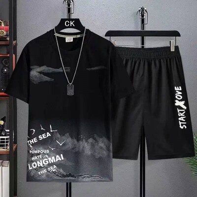 rendy Suits for men  Mens Summer Shorts Set Gym Outfit Stud