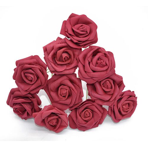 100Pack Artificial Rose Bouquet Faux Foam Flower Wedding Bri
