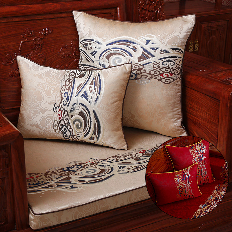 布品之家 新款推荐 奢华中式高端仿云锦祥云奢华黄抱枕靠垫,居家布艺,靠垫/抱枕,淘宝优惠券,粉丝福利购,淘宝优惠卷