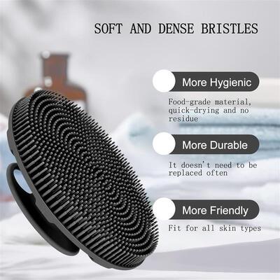 Silicone Body Scrubber Shower Brush Handheld Cleansing Skin