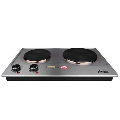 Double electric stove fire hot plate Stainless steel panel